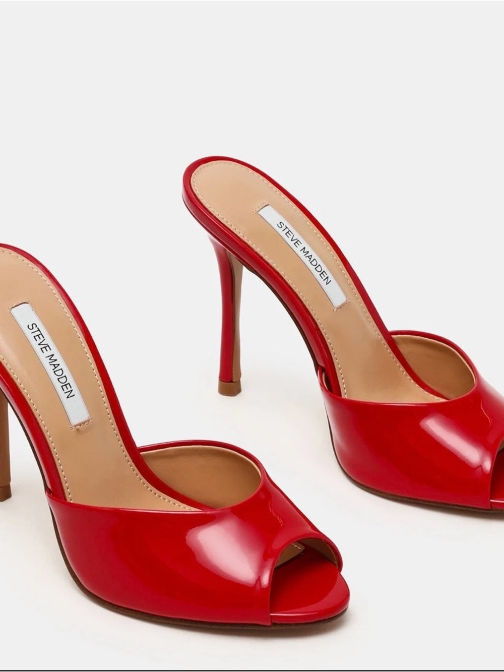 Steve Madden Red Patent High Heel Mule - Picture 3 of 8
